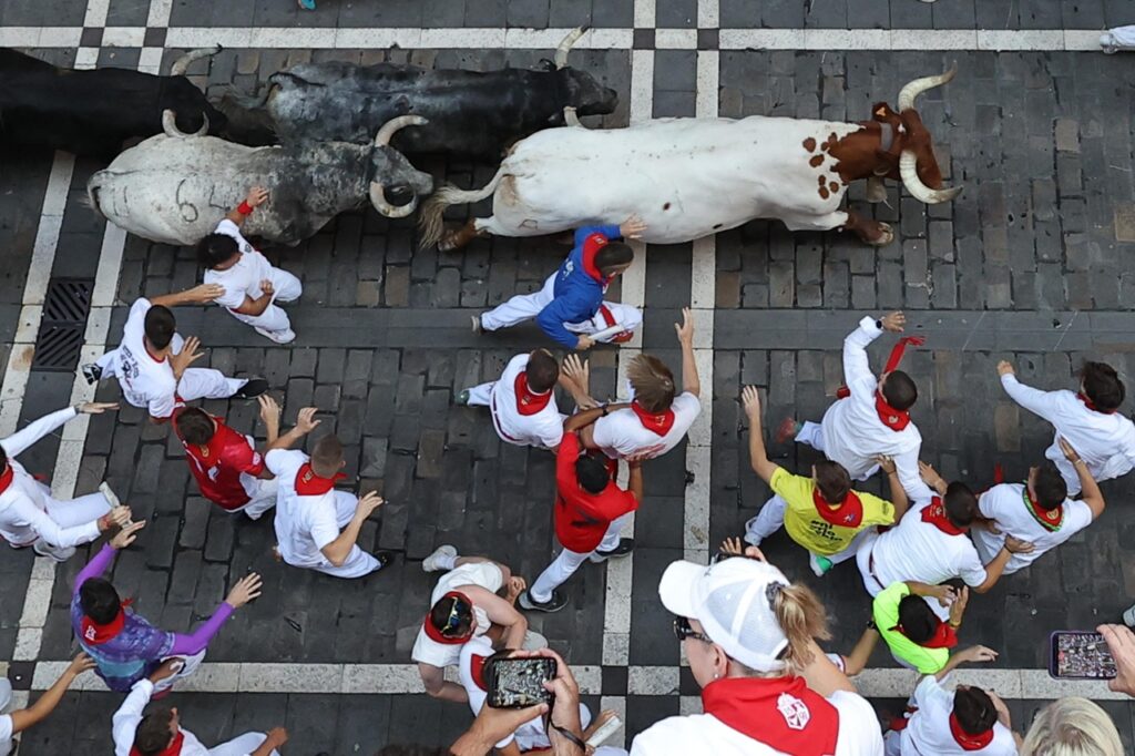 encierro corsa tori pamplona