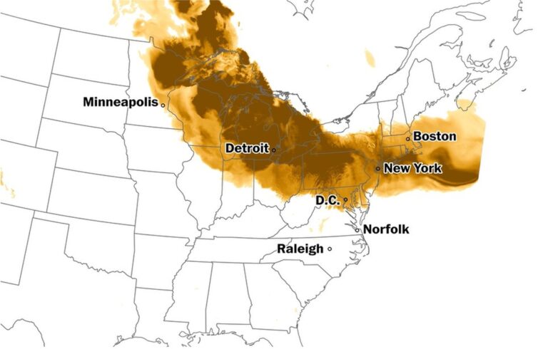 incendi canada fumo USA
