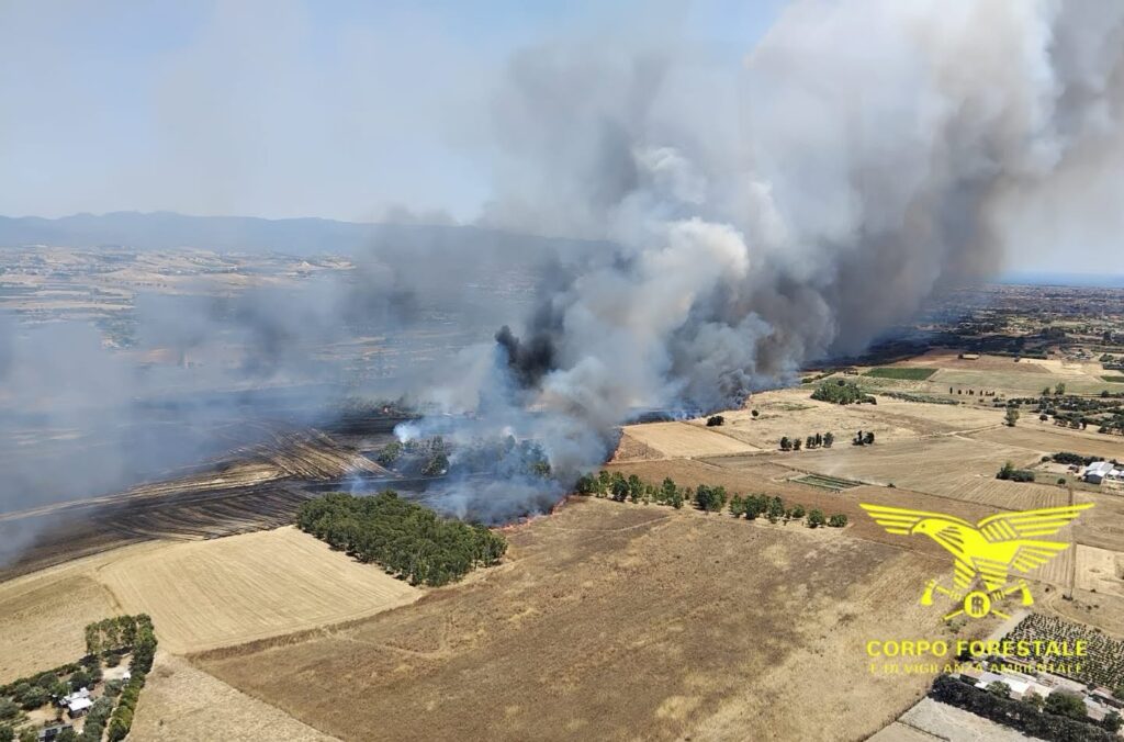 incendio selargius sardegna