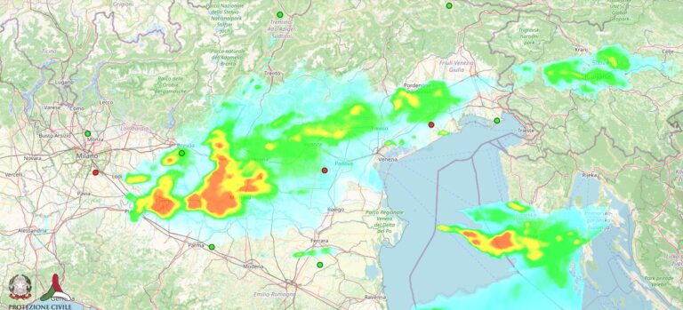 maltempo temporali grandine lombardia veneto friuli venezia giulia