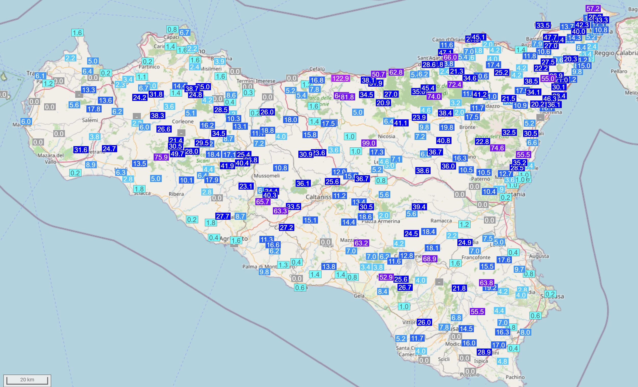 piogge sicilia inizio luglio 2026