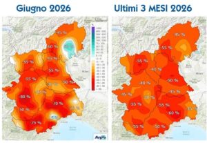 siccità piemonte giugno 2026