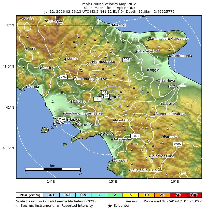 terremoto campania apice benevento