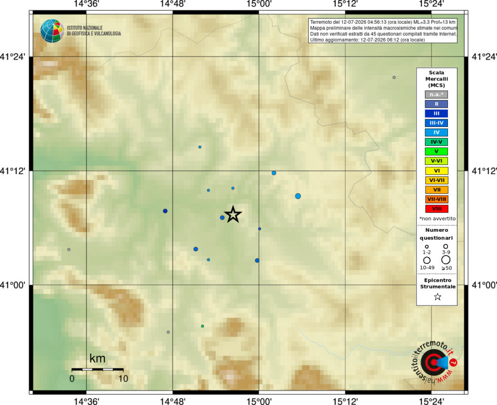 terremoto campania apice benevento