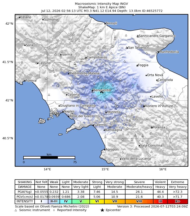 terremoto campania apice benevento