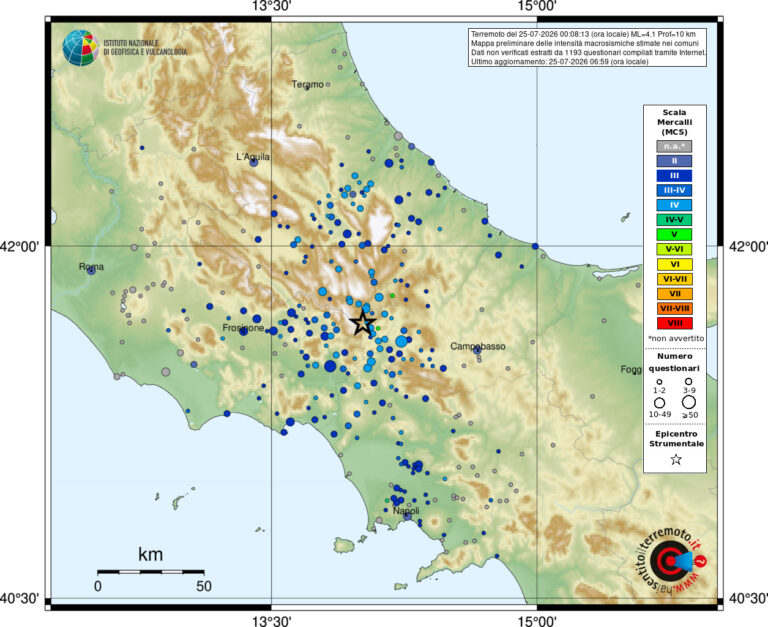 terremoto oggi molise