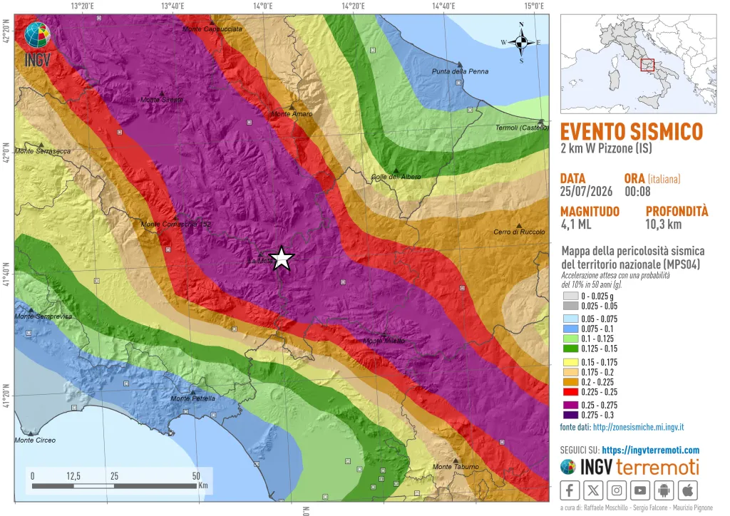 terremoto oggi molise lazio abruzzo