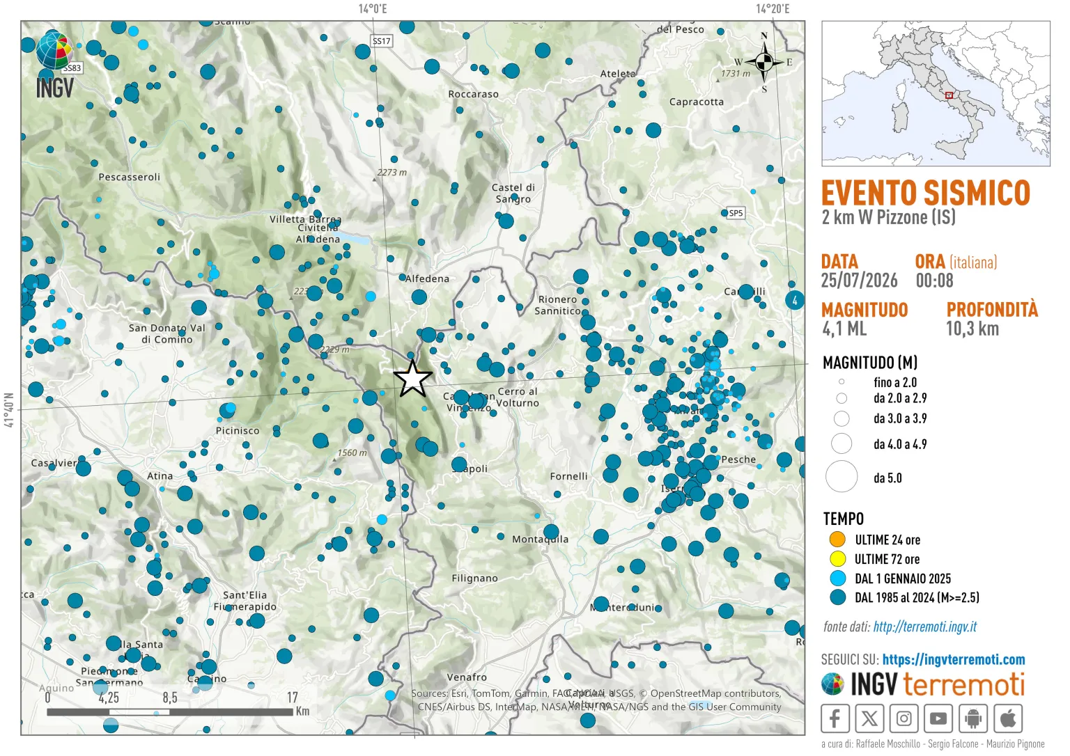 terremoto oggi molise lazio abruzzo