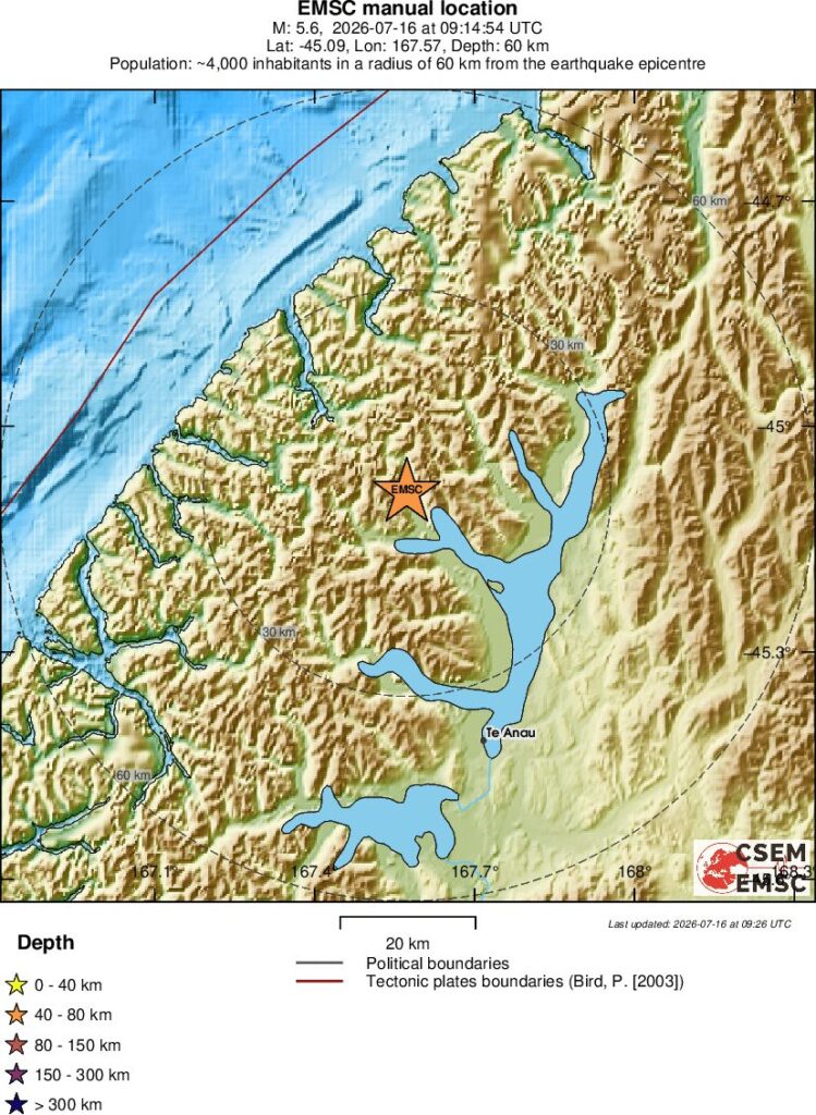 terremoto oggi nuova zelanda