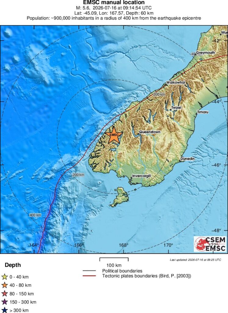 terremoto oggi nuova zelanda