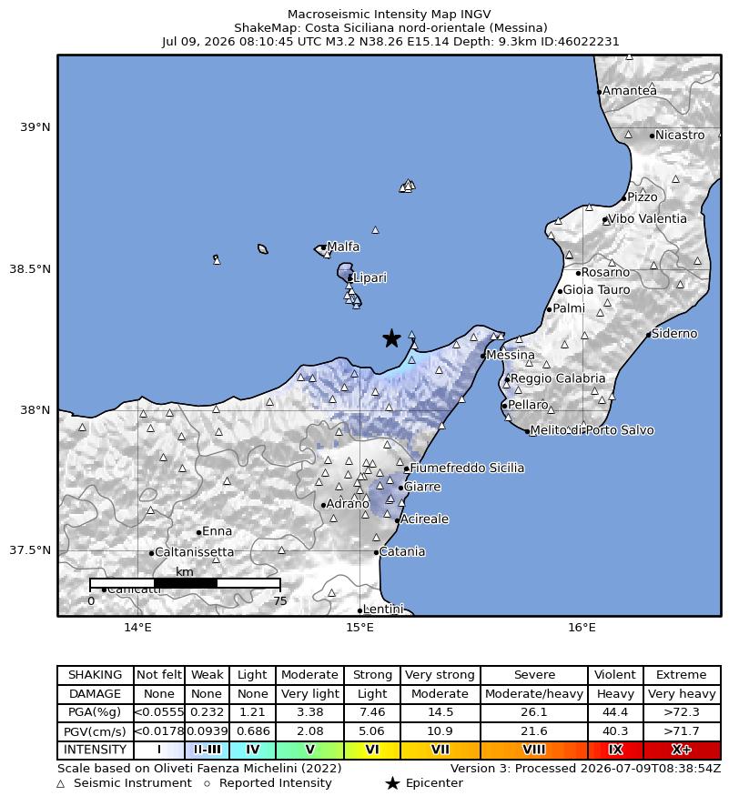 terremoto oggi sciame sismico sicilia milazzo messina