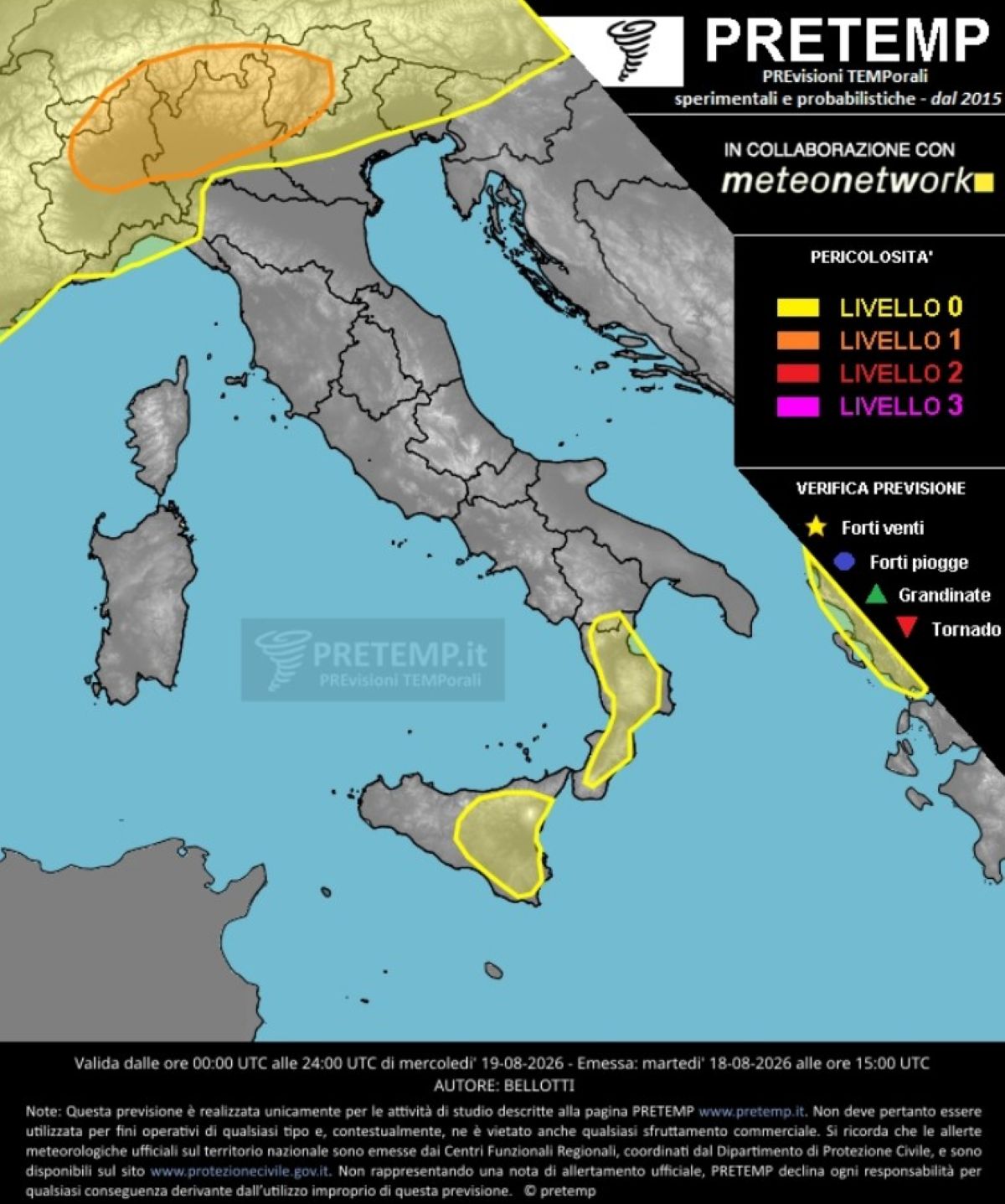 Allerta meteo PRETEMP