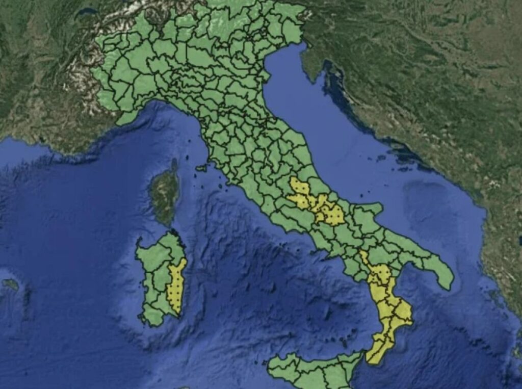 Allerta meteo Protezione Civile