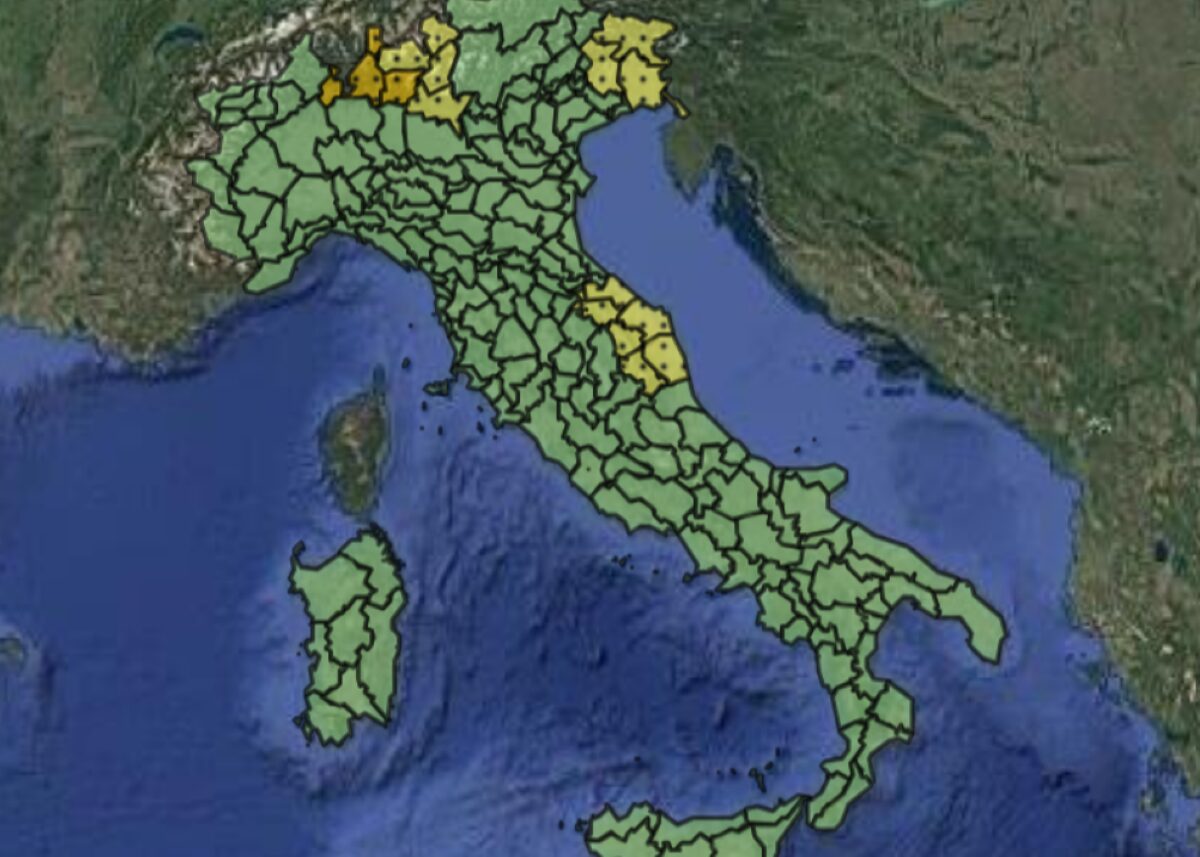 Allerta meteo Protezione Civile