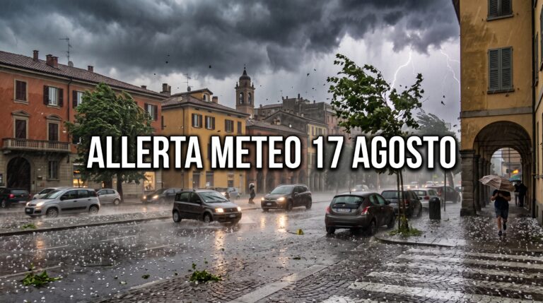 Allerta meteo aeronautica militare domani lunedì 17 agosto 2026