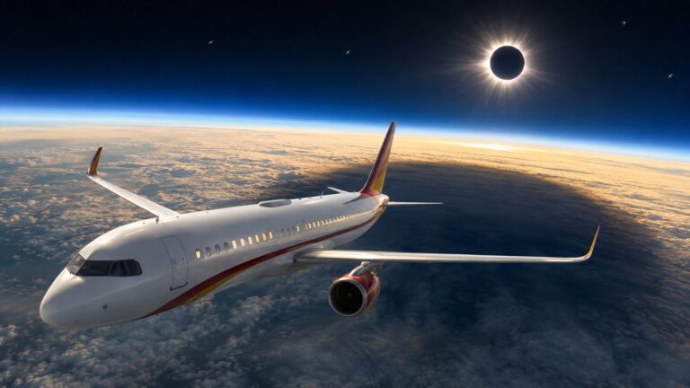 Eclissi Solare, il volo speciale di Iberia che trasmette la diretta da oltre diecimila metri d'altezza con Starlink