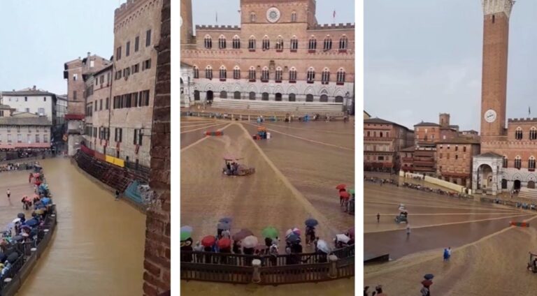 Maltempo Toscana Palio Siena