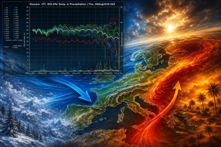 Mappa 850 hpa temperature