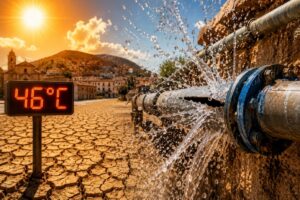 Orani Nuoro 46 gradi tubature