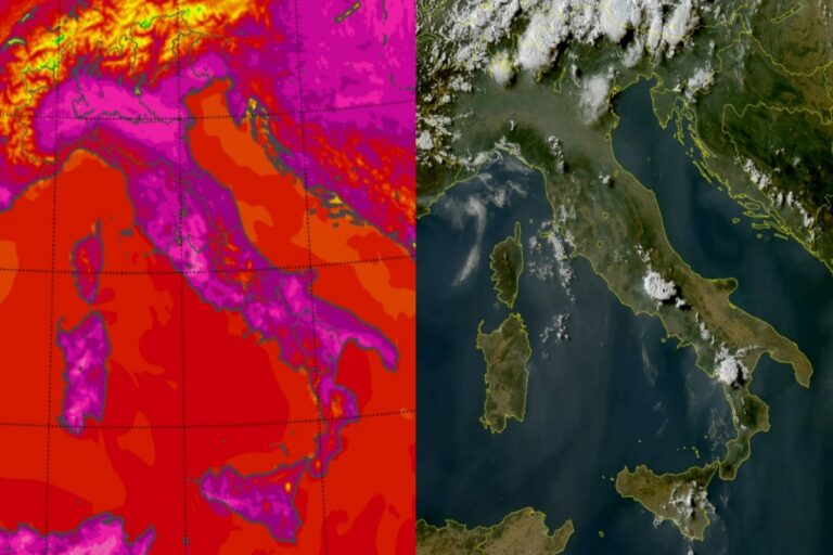 Temperature massime e satellite 1 agosto