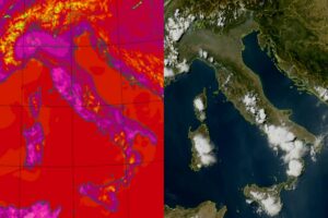 Temperature massime e satellite 13 agosto