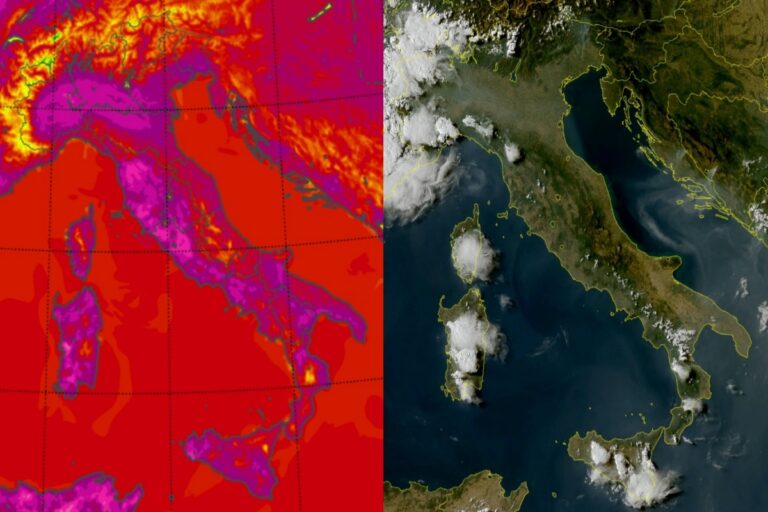 Temperature massime e satellite 14 agosto