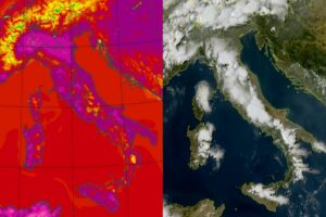 Temperature massime e satellite 16 agosto