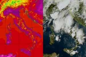 Temperature massime e satellite 17 agosto