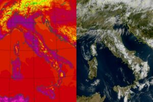 Temperature massime e satellite 18 agosto