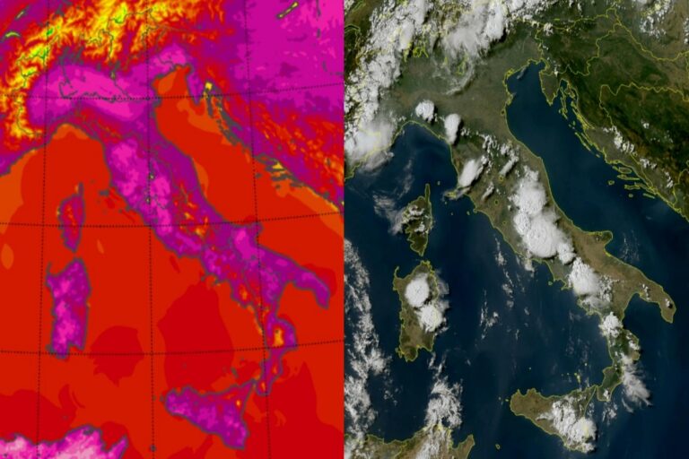 Temperature massime e satellite 2 agosto