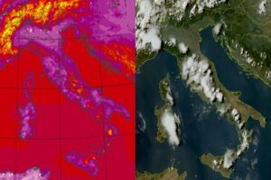 Temperature massime e satellite 3 agosto