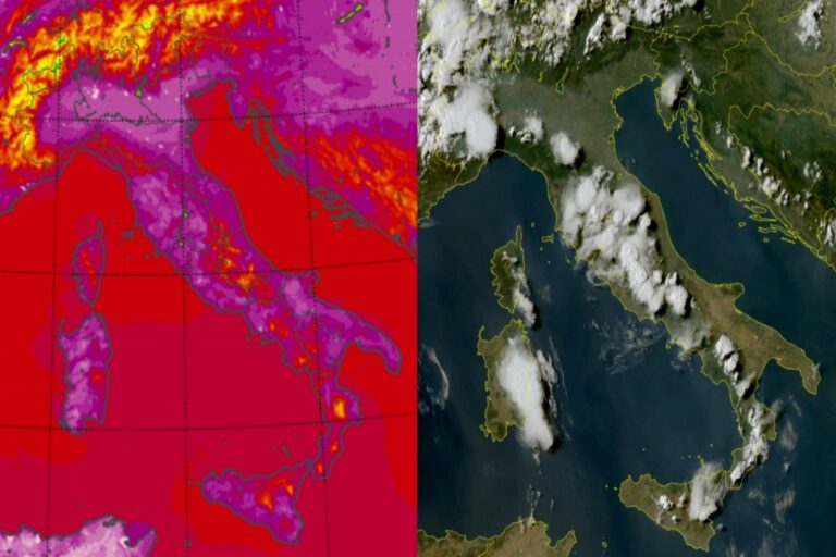 Temperature massime e satellite 3 agosto