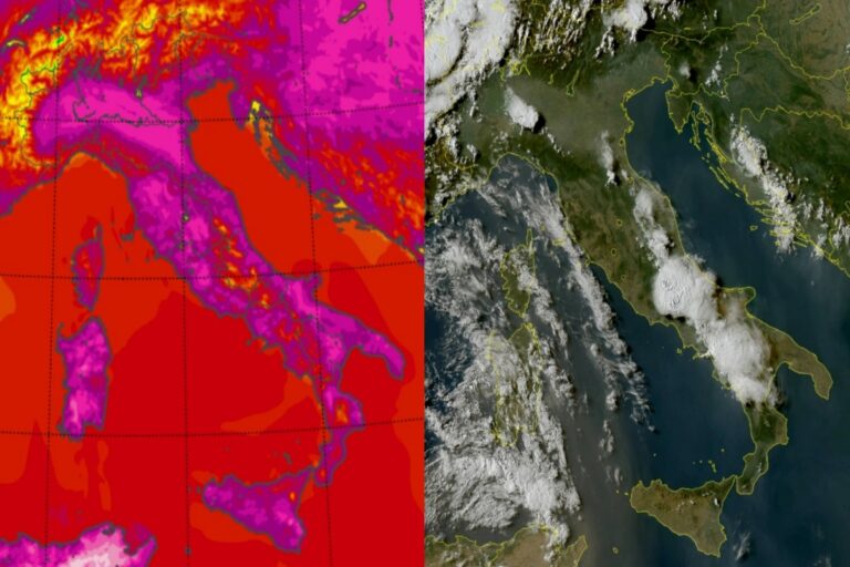 Temperature massime e satellite 4 agosto
