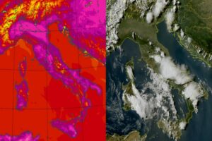 Temperature massime e satellite 5 agosto