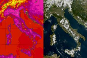 Temperature massime e satellite 6 agosto