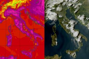 Temperature massime e satellite 7 agosto