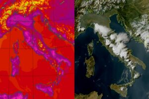 Temperature massime e satellite 8 agosto