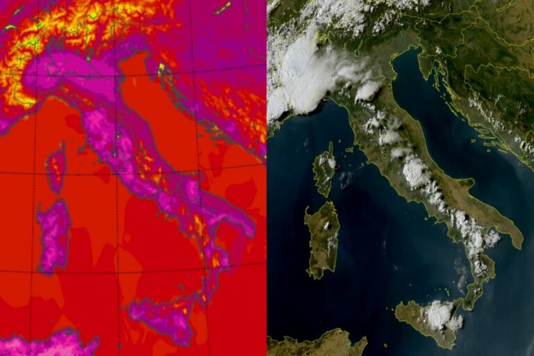 Temperature massime e satellite 9 agosto