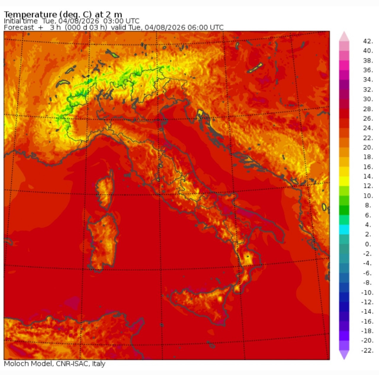 Temperature minime 4 agosto