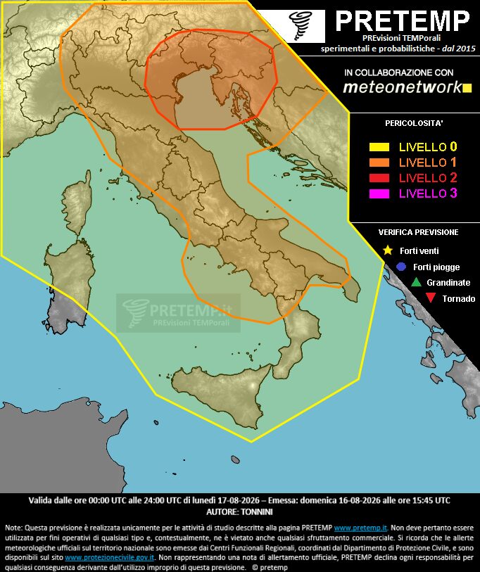 allerta meteo 17 agosto
