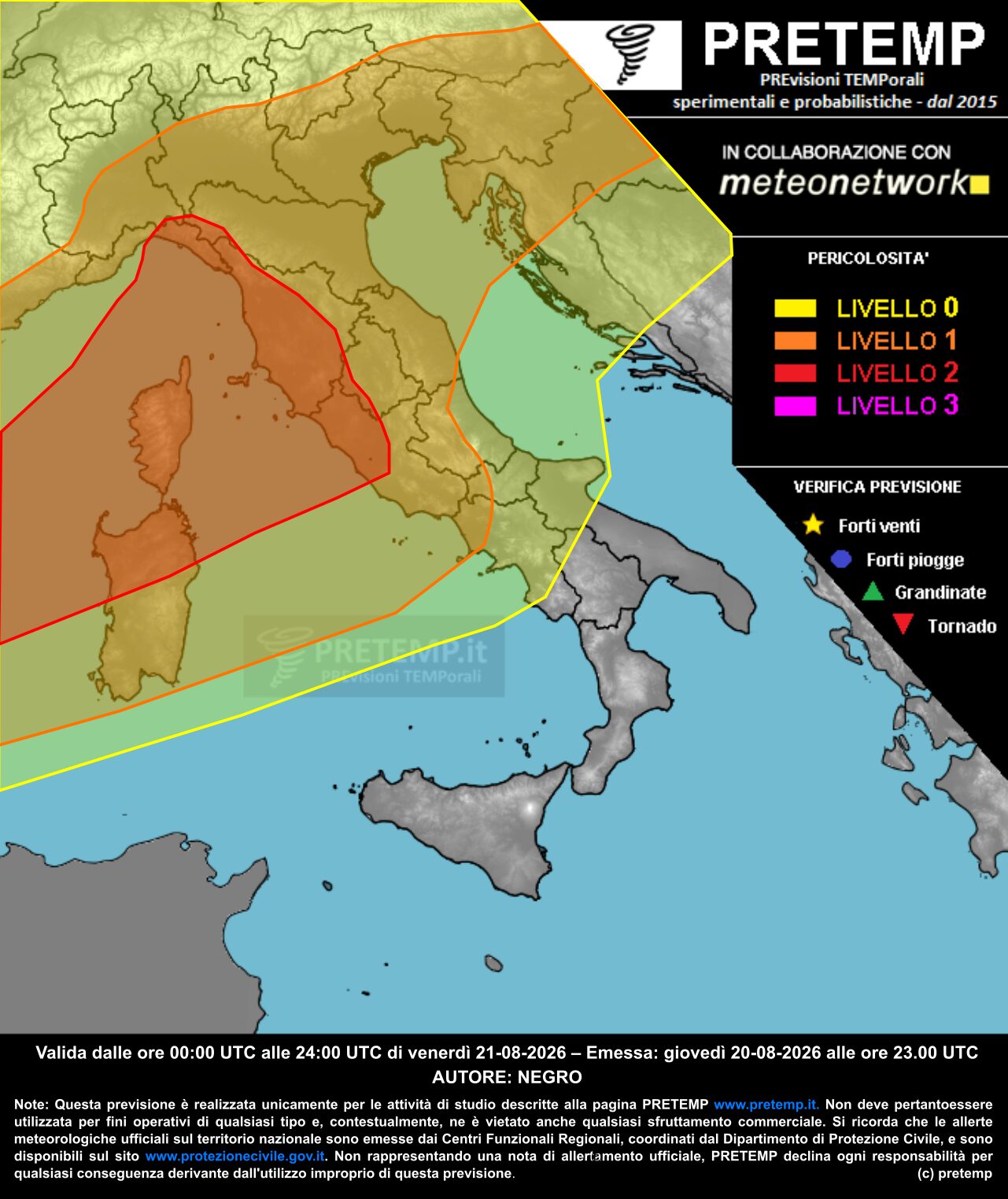 allerta meteo 21 agosto pretemp