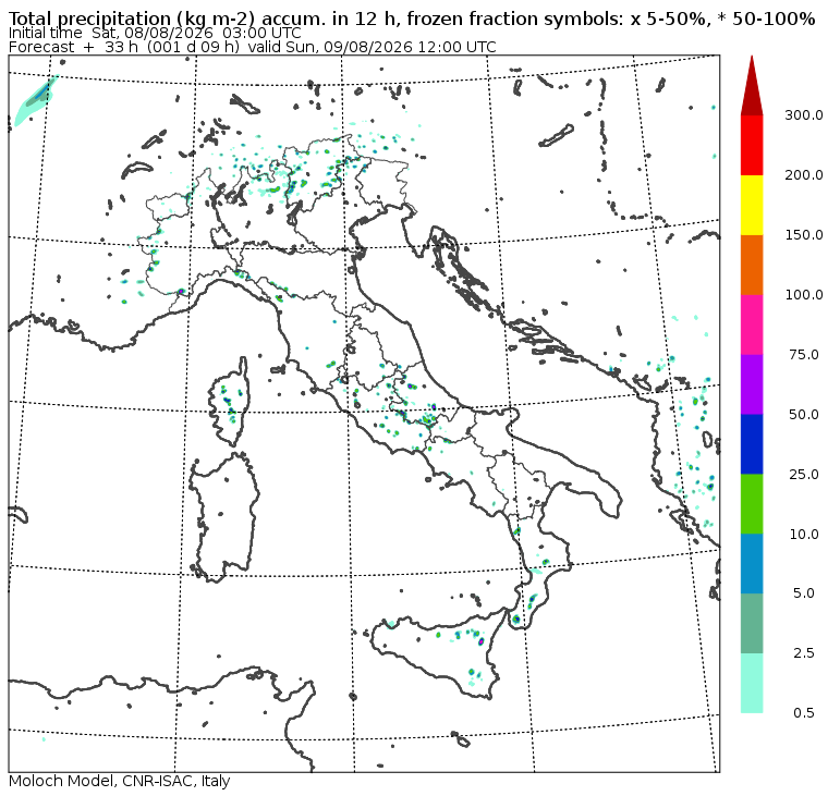 allerta meteo domenica 9 agosto mattina