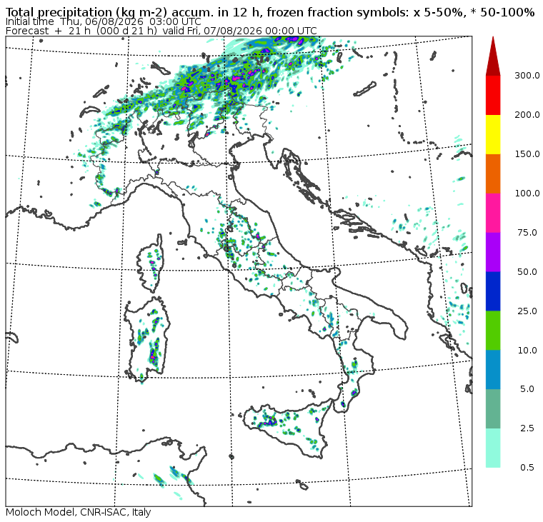 allerta meteo giovedì 6 agosto sera