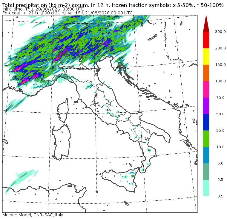 allerta meteo giovedì sera MOLOCH