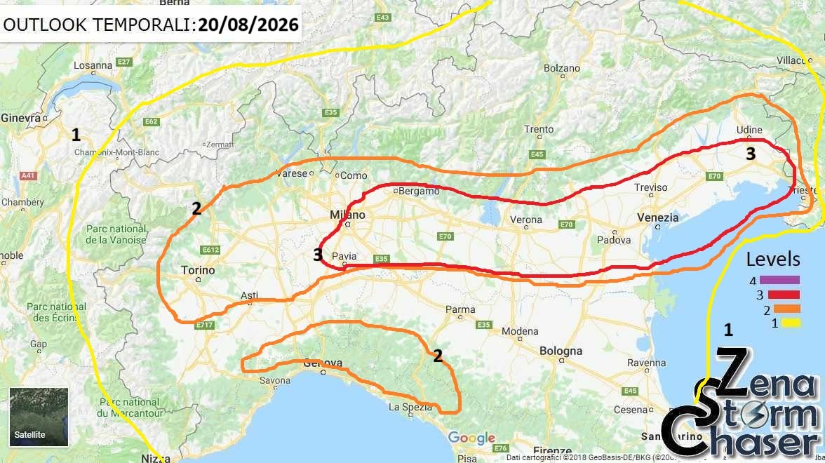 allerta meteo oggi 20 agosto