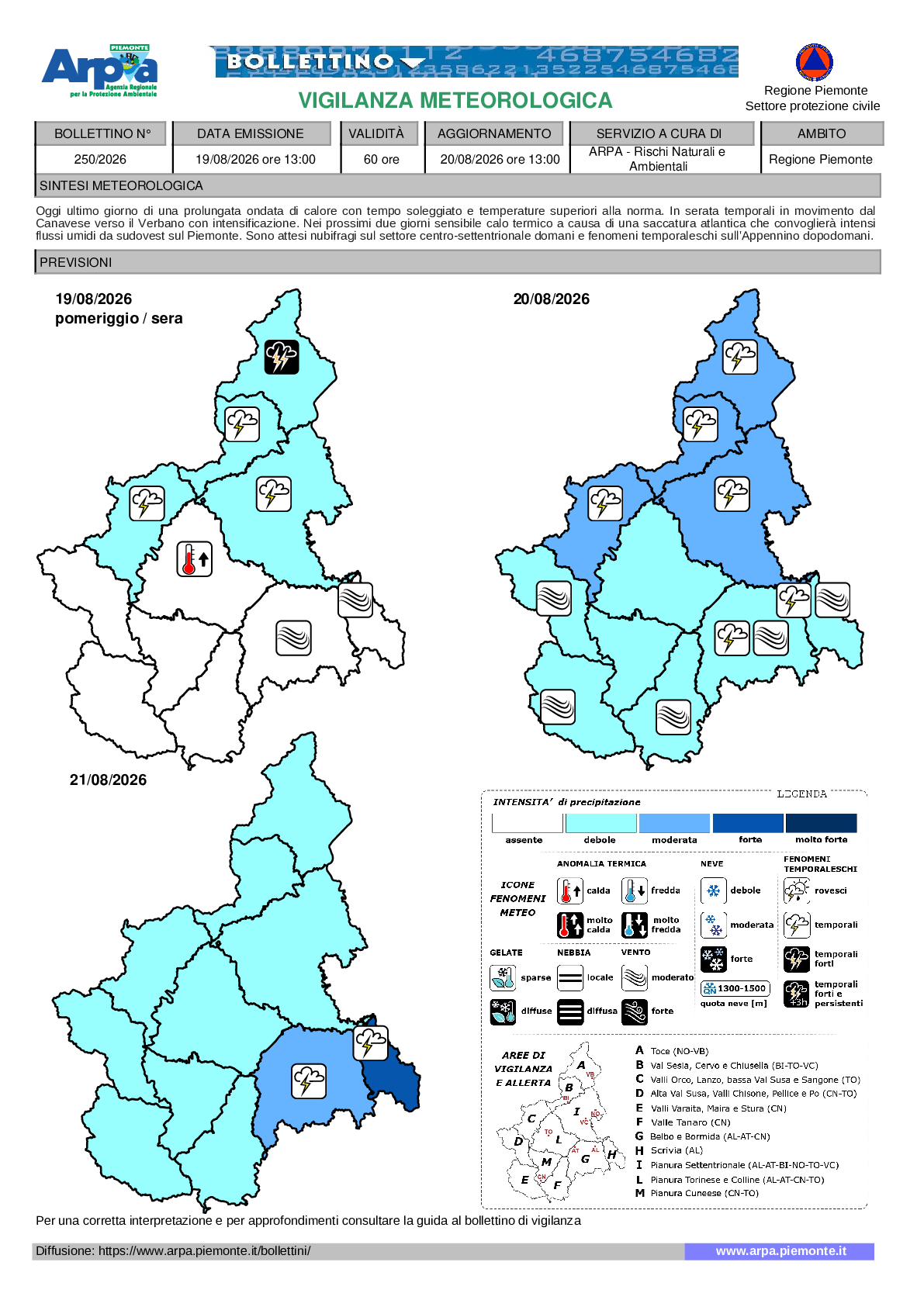 allerta meteo piemonte