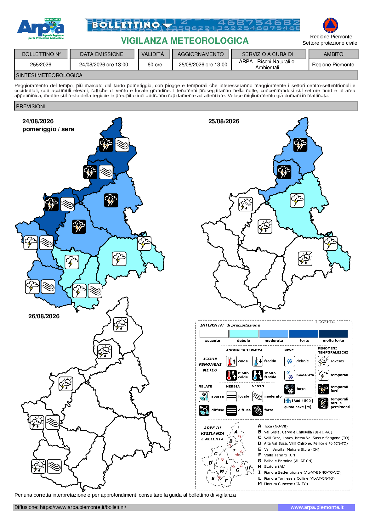 allerta meteo piemonte