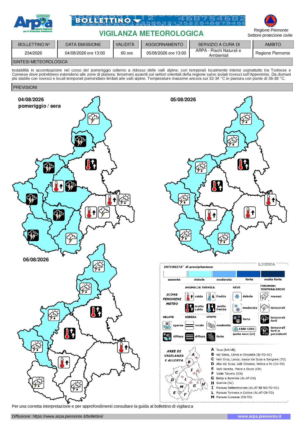 allerta meteo piemonte