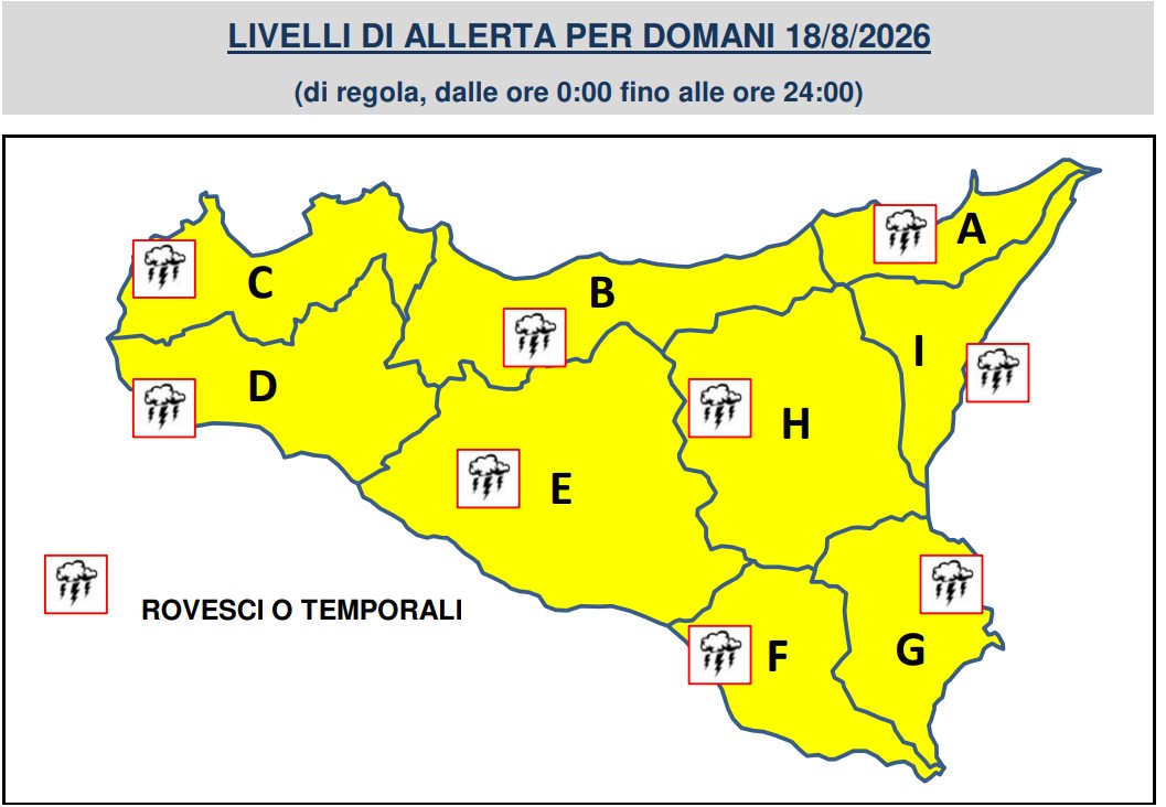 allerta meteo sicilia 18 agosto