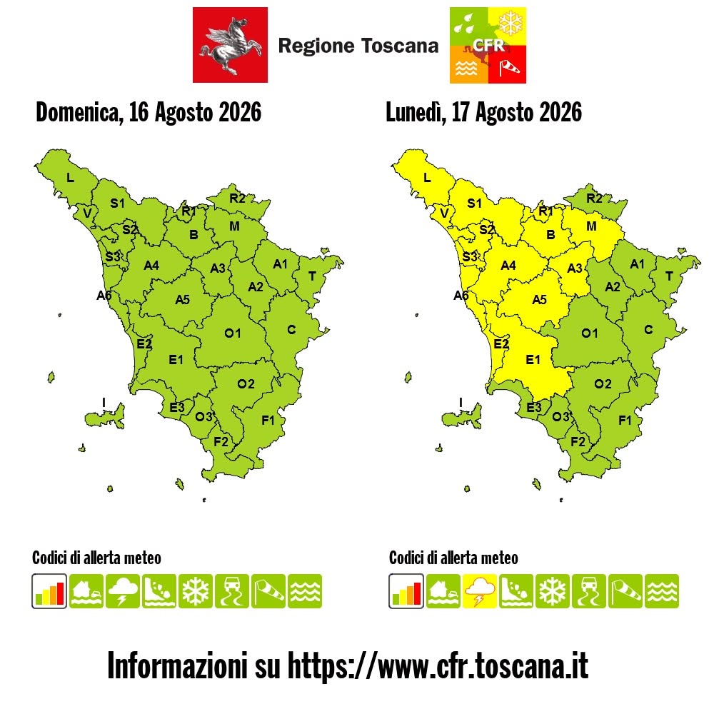allerta meteo toscana